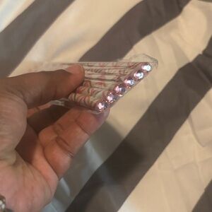 Vera Bradley Pink and White Pencil Case